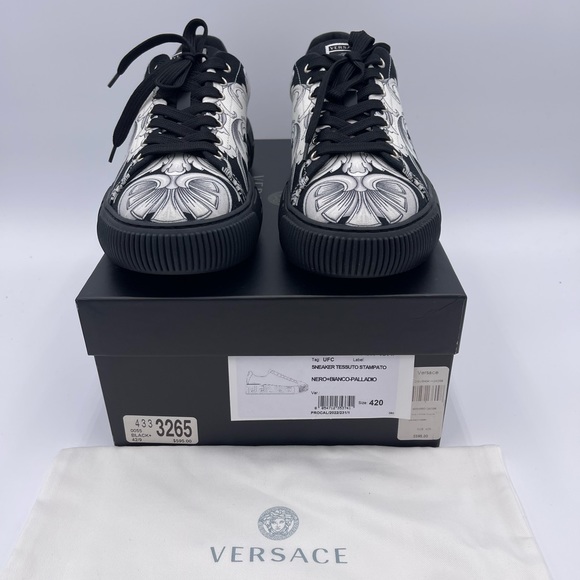 Versace baroque-pattern print sneakers - Picture 3 of 9